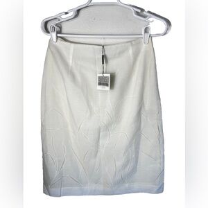 Vintage Deadstock Sui by Anna Sui Gilmar Cream Layered Delicate Cut Outs Skirt